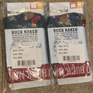 2 Pair Medium Duluth Trading Buck Naked Boxer Brief Christmas Gingerbread Men
